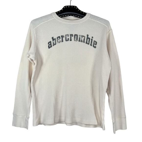 Abercrombie Kids Offense Football Long Sleeve Waffle Knit Shirt Large - Picture 2 of 9